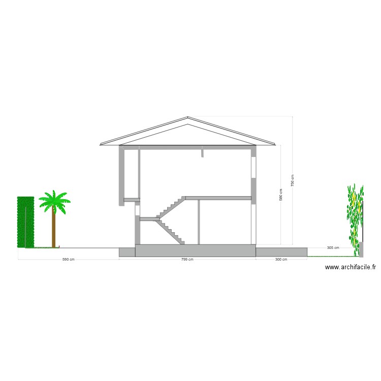 Coupe existant_MT. Plan de 0 pièce et 0 m2