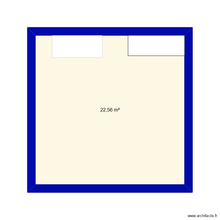 essaie. Plan de 1 pièce et 23 m2