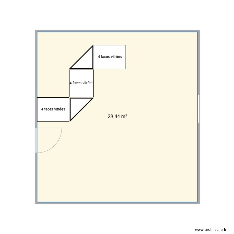 l'epi du faubourg. Plan de 1 pièce et 28 m2