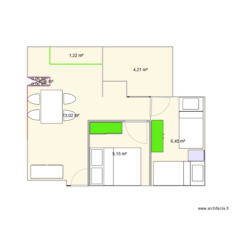 p2000. Plan de 8 pièces et 30 m2