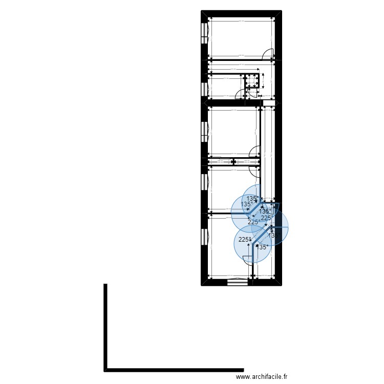 Hodgers. Plan de 17 pièces et 162 m2