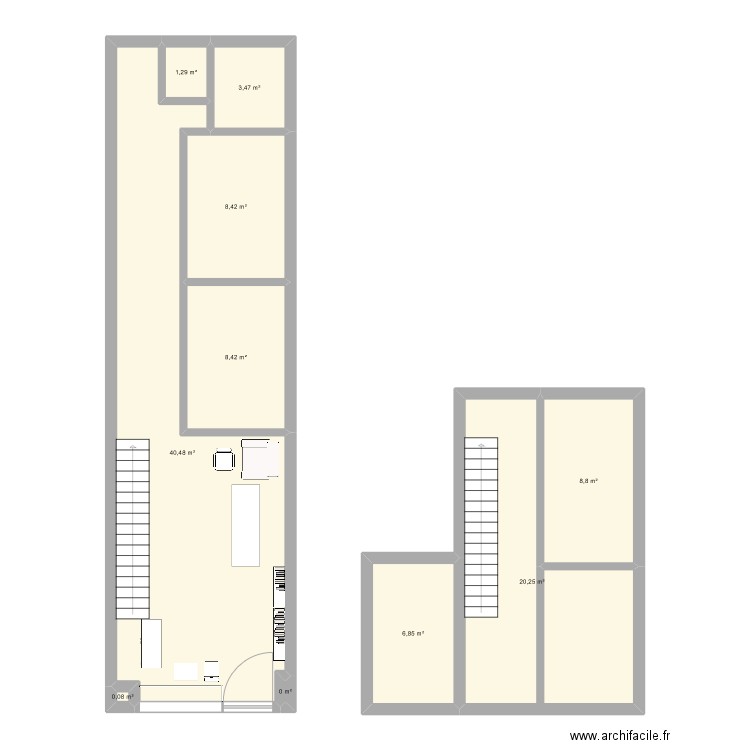 institut. Plan de 10 pièces et 98 m2