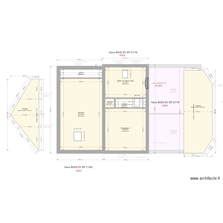 ML24017765. Plan de 16 pièces et 217 m2