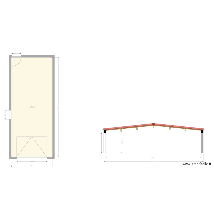 CEDRIC 2. Plan de 1 pièce et 41 m2