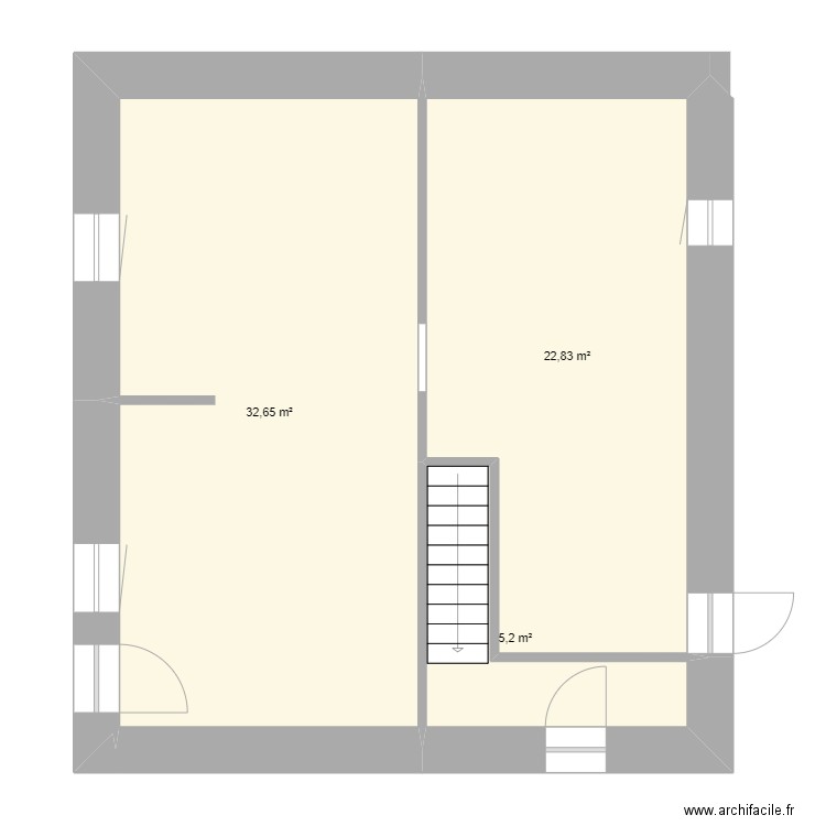 appartements domèvre. Plan de 3 pièces et 61 m2