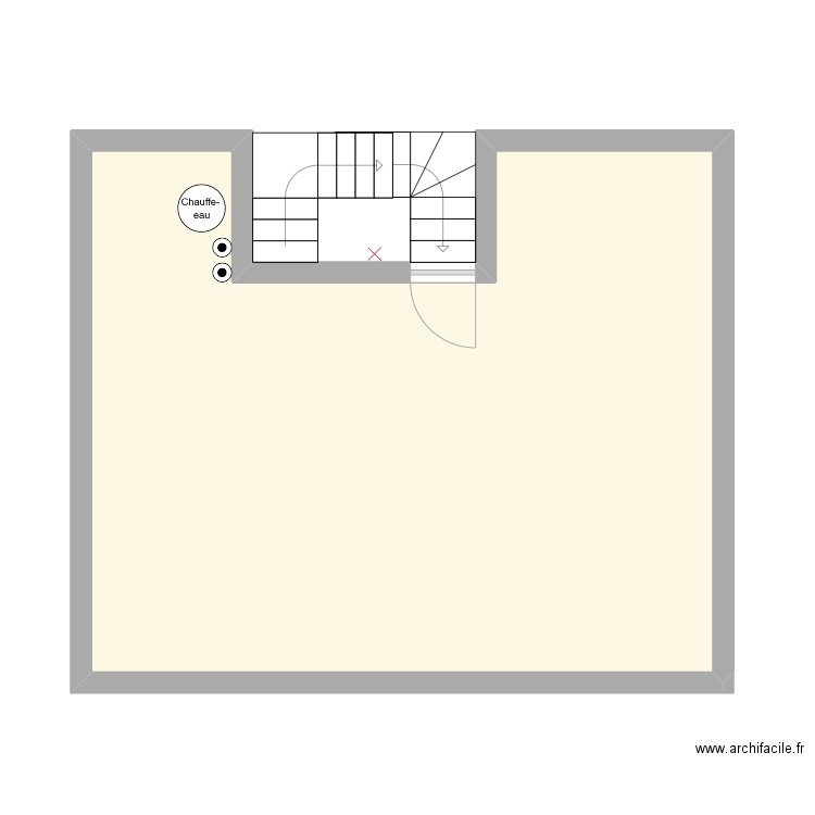 Grenier. Plan de 1 pièce et 44 m2