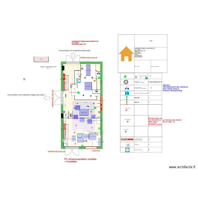 Fiche 130-Fatigue sous cellule 2 sous air v4. Plan de 1 pièce et 55 m2