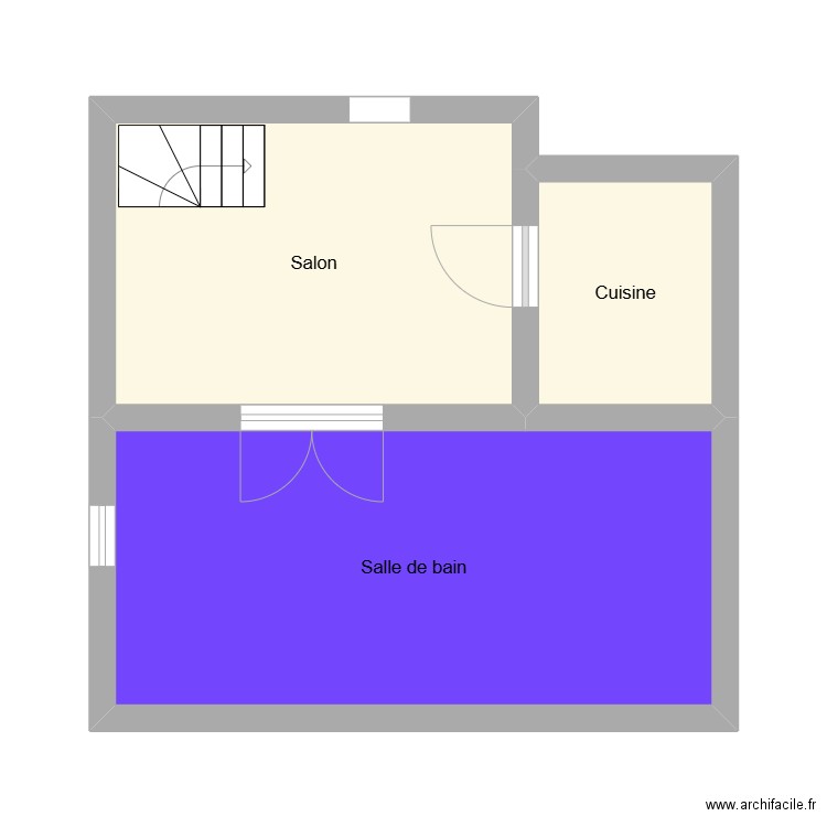 R6966. Plan de 3 pièces et 30 m2