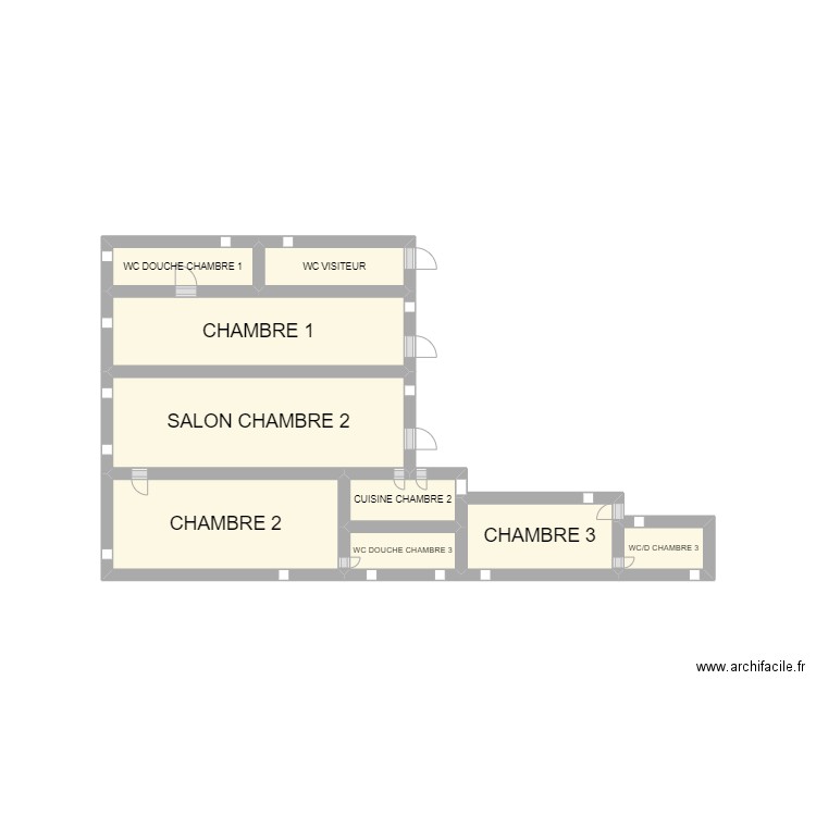 APESSITO. Plan de 9 pièces et 9 m2