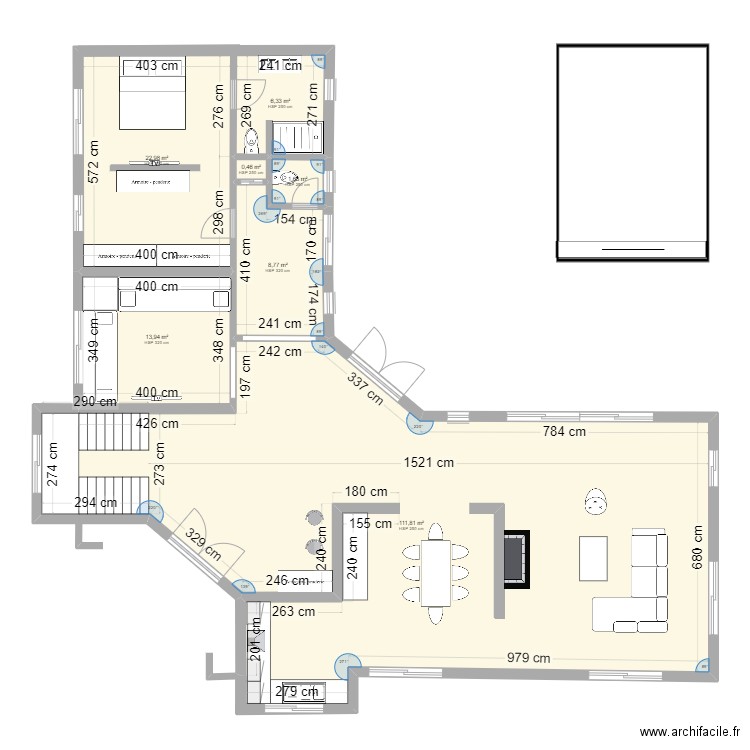 anas 29082024. Plan de 7 pièces et 166 m2