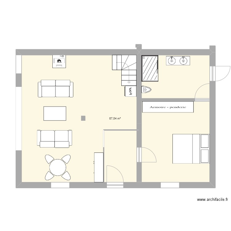 Maison Biarritz 2. Plan de 1 pièce et 68 m2