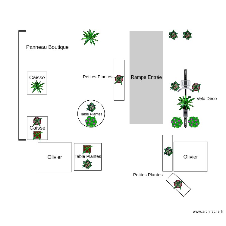 terrasse. Plan de 0 pièce et 0 m2