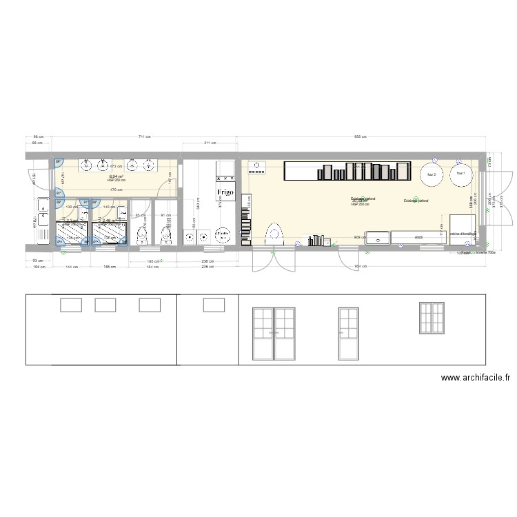 ATELIER SOPHIE projet 3. Plan de 4 pièces et 42 m2