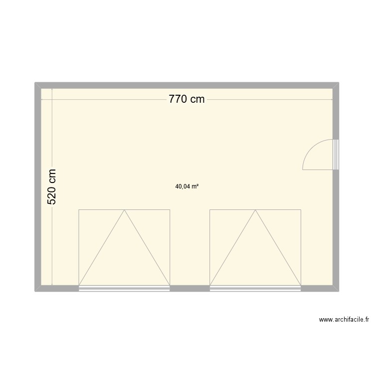 GARAGE 1. Plan de 1 pièce et 40 m2