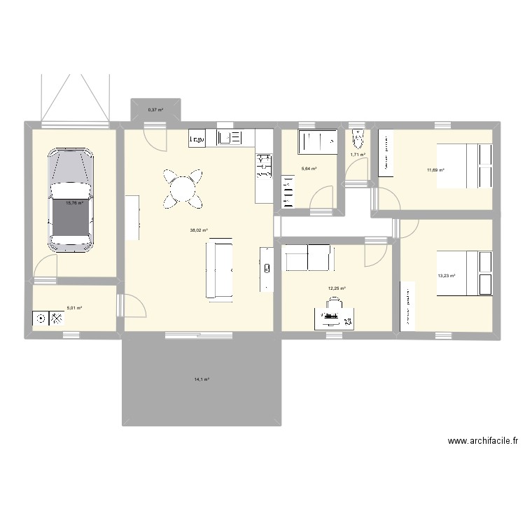 maison 90m2. Plan de 10 pièces et 118 m2