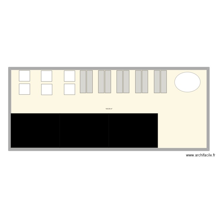 AQUAPONI. Plan de 1 pièce et 161 m2