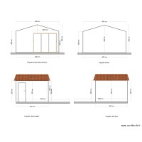 Façades abri de jardin pour mise en situation