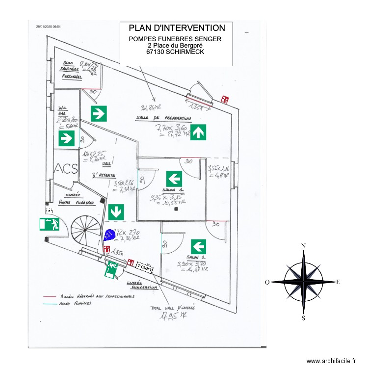 PF SENGER. Plan de 0 pièce et 0 m2