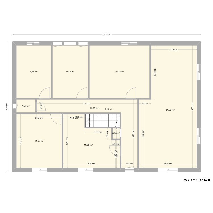 perols haut. Plan de 10 pièces et 103 m2