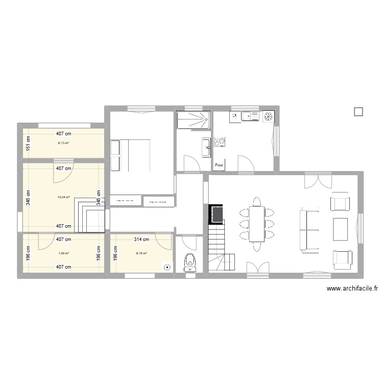 SOCOA. Plan de 10 pièces et 111 m2