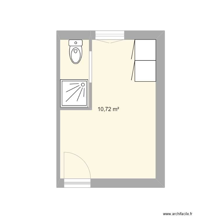 vincennes2. Plan de 1 pièce et 11 m2