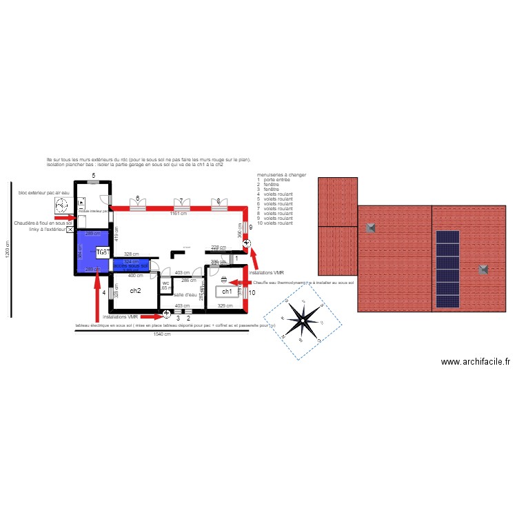 plan luc . Plan de 7 pièces et 111 m2