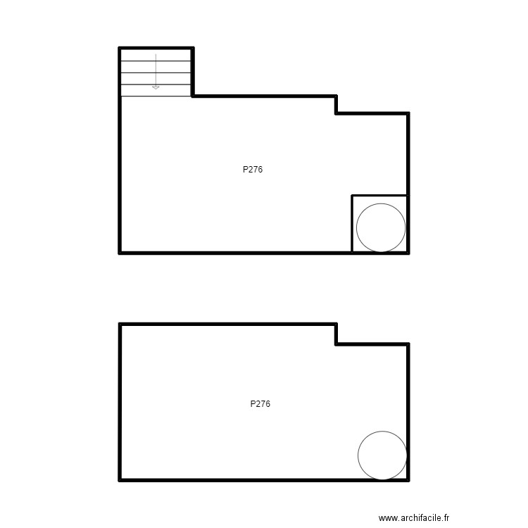 P276. Plan de 3 pièces et 39 m2