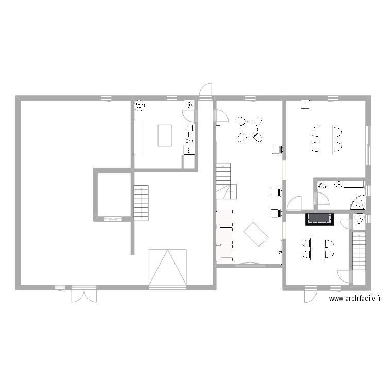 maison bortolot. Plan de 9 pièces et 188 m2