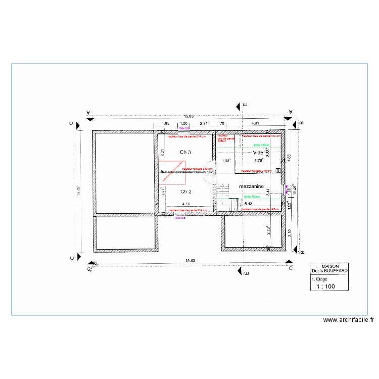 BOUFFARD r+1. Plan de 0 pièce et 0 m2