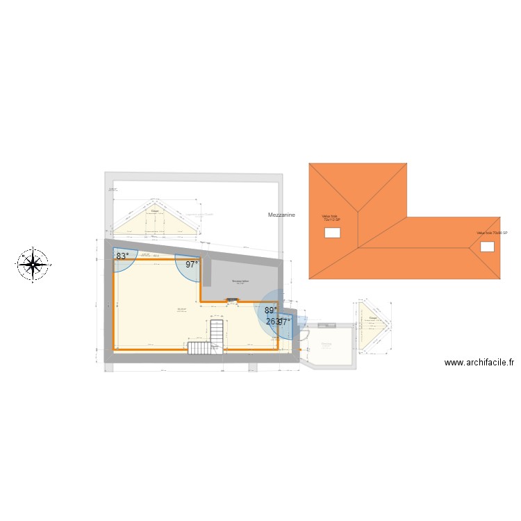 ML24007867 DUHART MORLAAS. Plan de 21 pièces et 427 m2