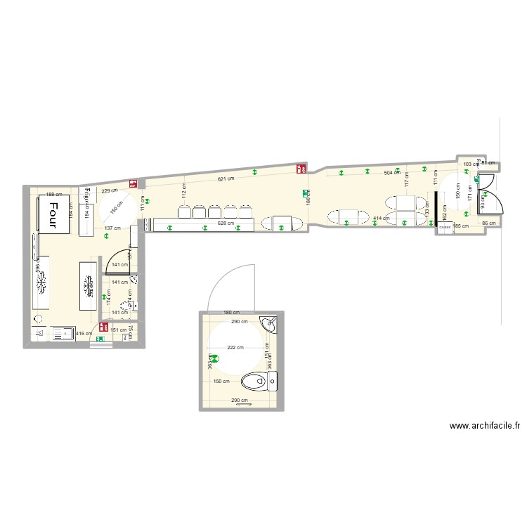 reggio 3. Plan de 3 pièces et 67 m2