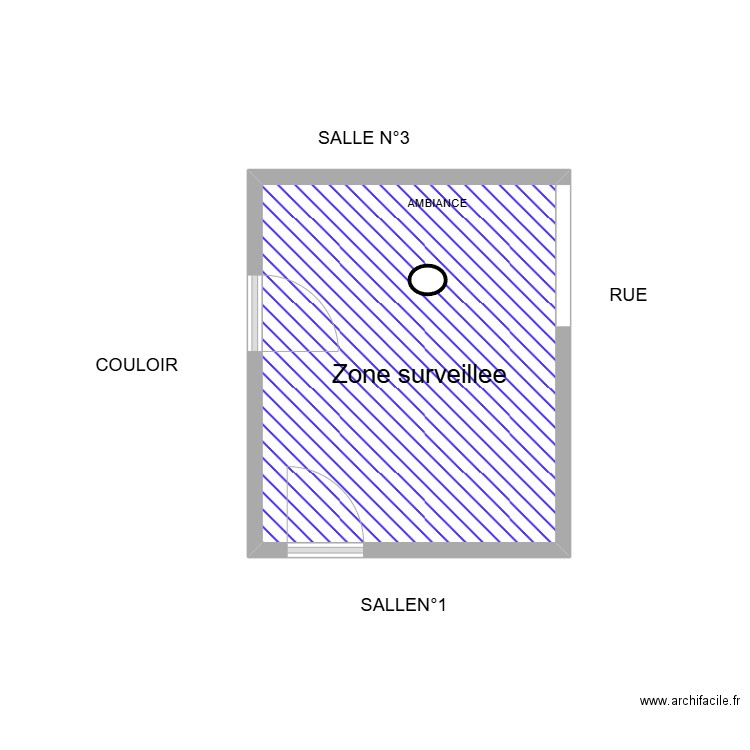 s2 lanveur. Plan de 1 pièce et 12 m2