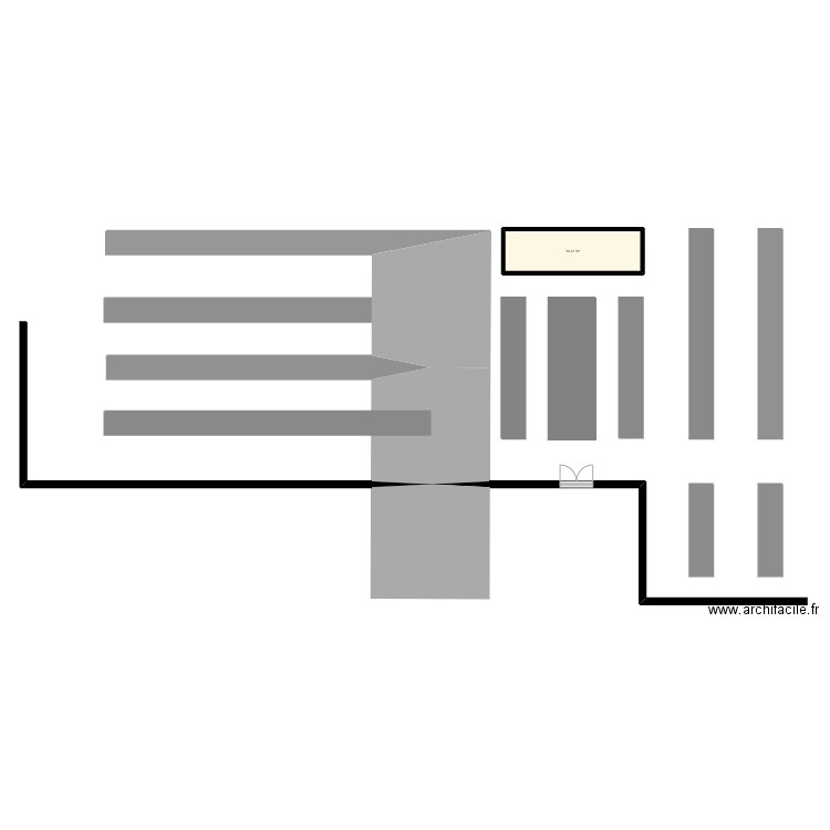 materiaux. Plan de 1 pièce et 10 m2