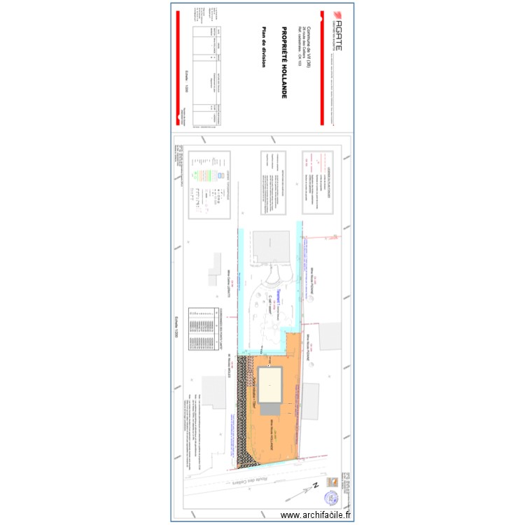 Plan de masse V2. Plan de 1 pièce et 86 m2