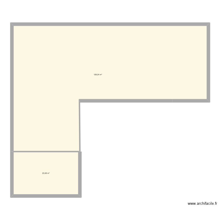 17 bis RDD. Plan de 2 pièces et 148 m2