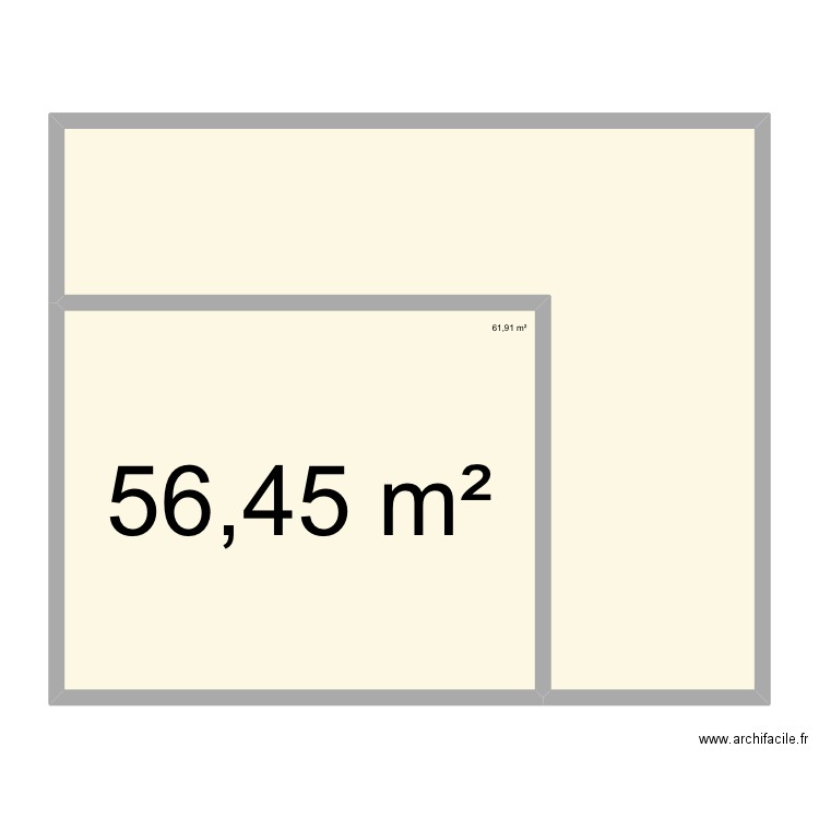 Magasin. Plan de 2 pièces et 118 m2