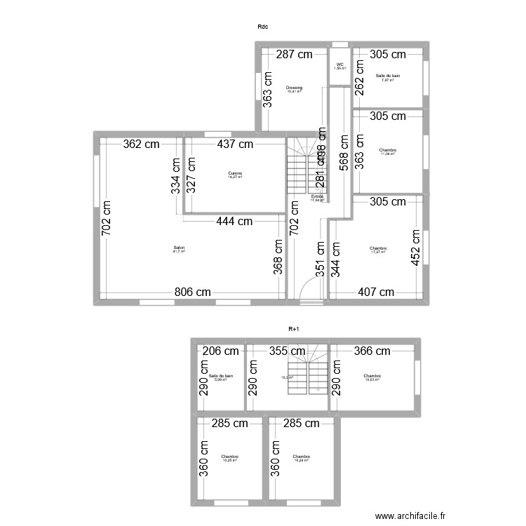 BILLARD Magali. Plan de 13 pièces et 169 m2