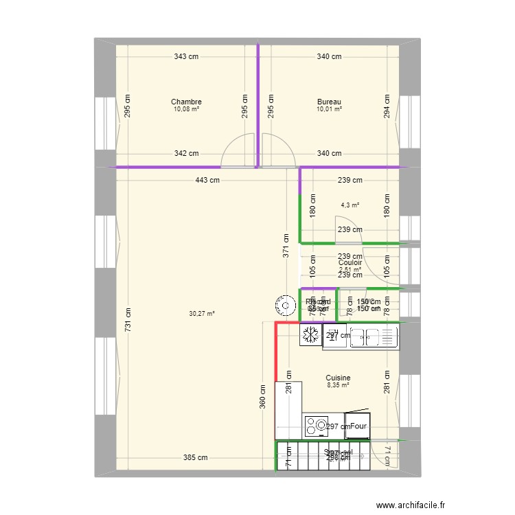 Maison_renov. Plan de 9 pièces et 69 m2