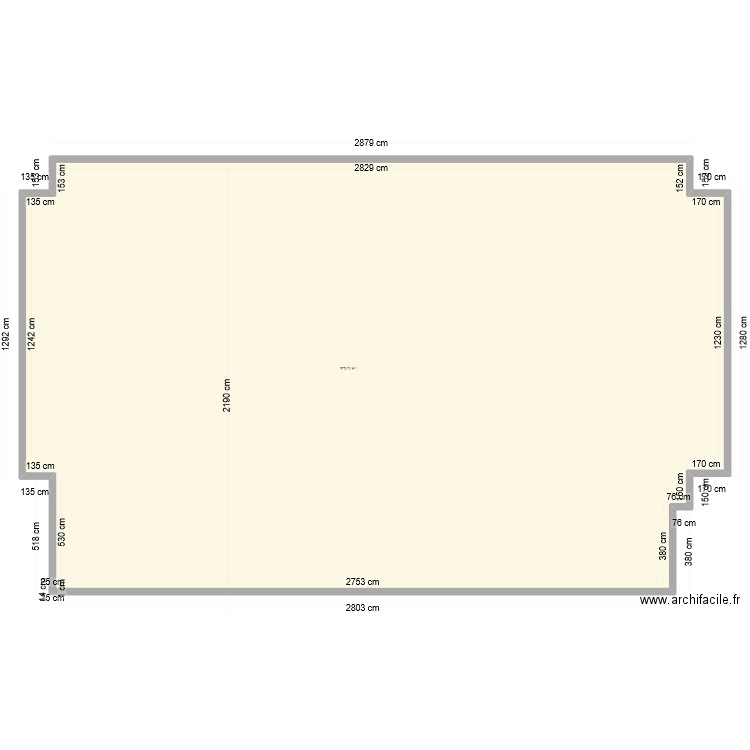 HALL SPORTIVE. Plan de 1 pièce et 576 m2