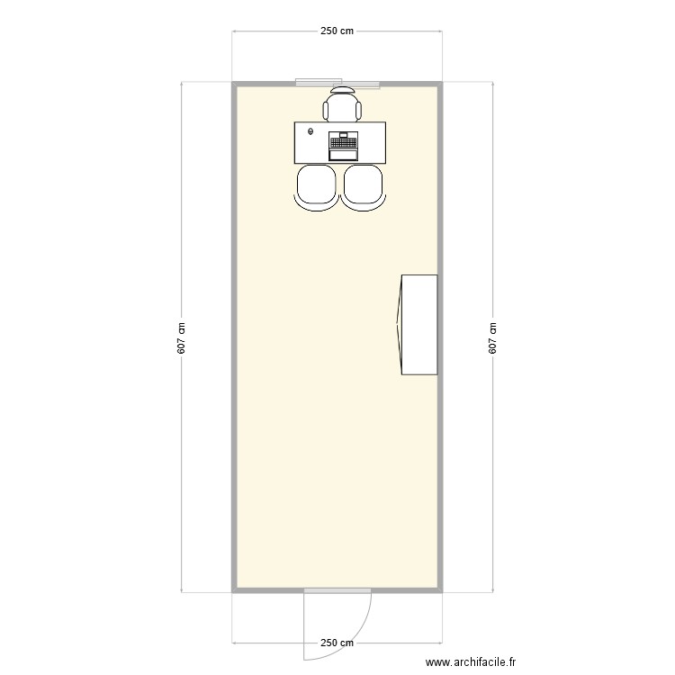 MERCIER ROMEO CHANTIER ST PIERRE DE CHANDIEU. Plan de 1 pièce et 14 m2