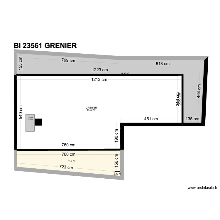 BI 23561.. Plan de 41 pièces et 493 m2