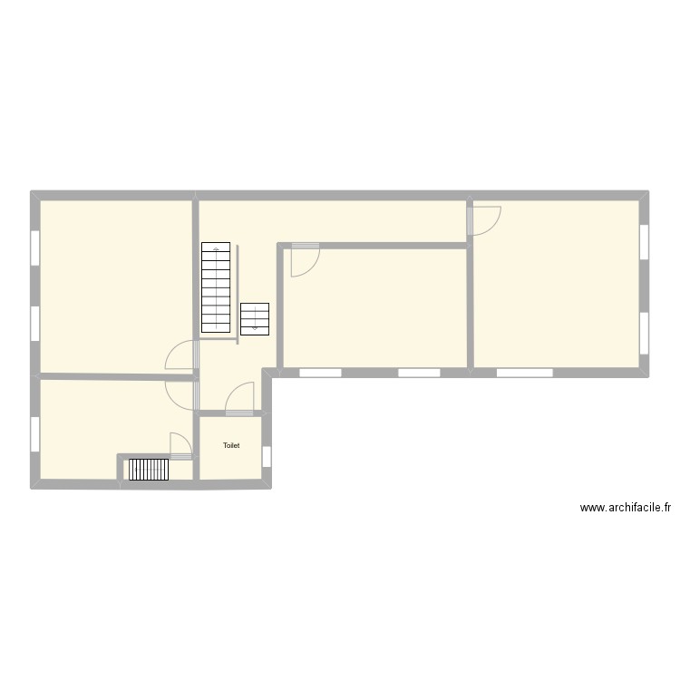 Lange Brugstraat 26 - Bovenverdieping. Plan de 6 pièces et 95 m2