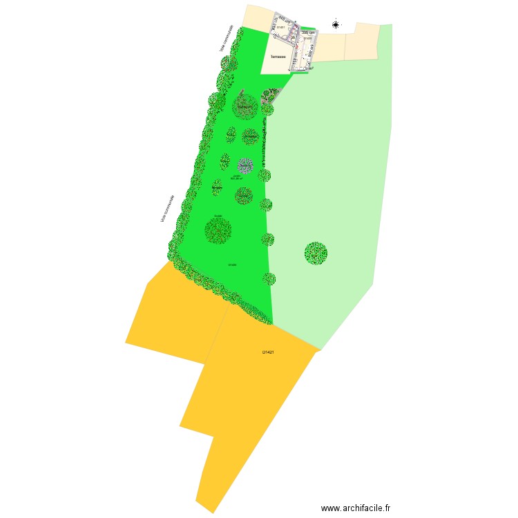 D1430 1431 D1433 SPANC. Plan de 8 pièces et 90 m2