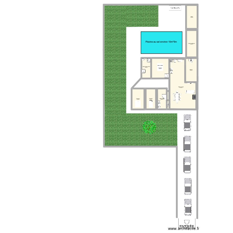 3 Mares NICOLAS. Plan de 10 pièces et 136 m2