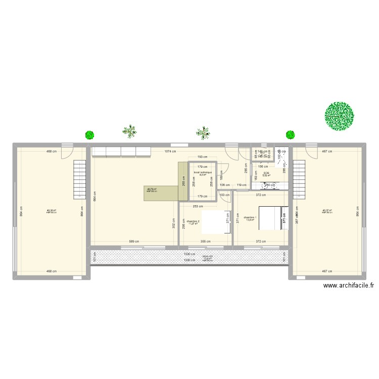 béa & lo. Plan de 9 pièces et 181 m2