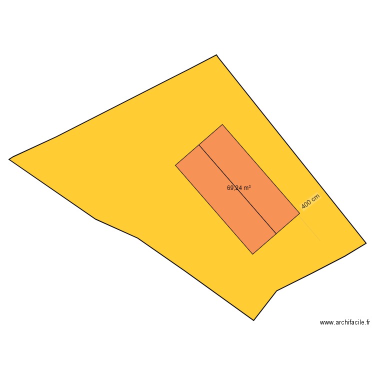 Passy1. Plan de 1 pièce et 69 m2