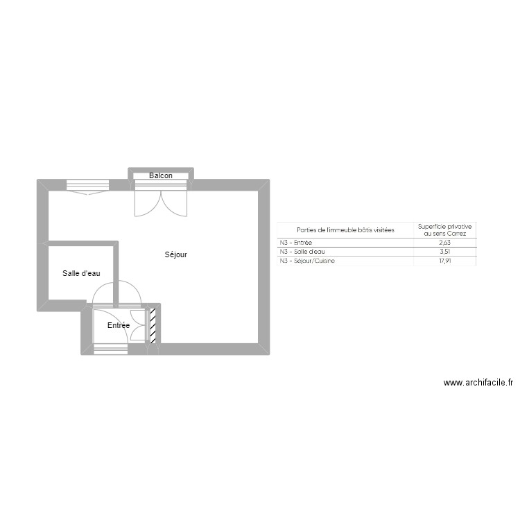 appartement 05. Plan de 5 pièces et 16 m2