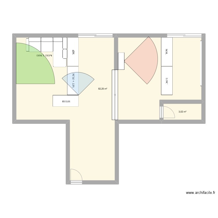 ATC REAL 2025. Plan de 2 pièces et 85 m2