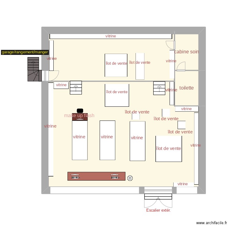 Plan Nocibe Maubeuge centre ville2. Plan de 4 pièces et 29 m2