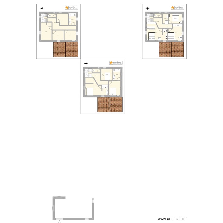 Villfranche. Plan de 17 pièces et 178 m2